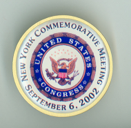 <em>New York City Commemorative Meeting Pin, 2002</em>